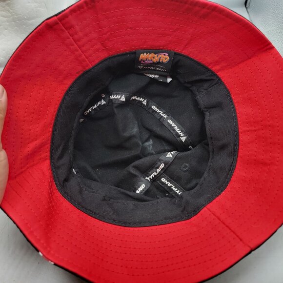 Hypland Naruto Akatsuki Large Bucket Hat Black Red Anime Ninja Conventions - Picture 8 of 8
